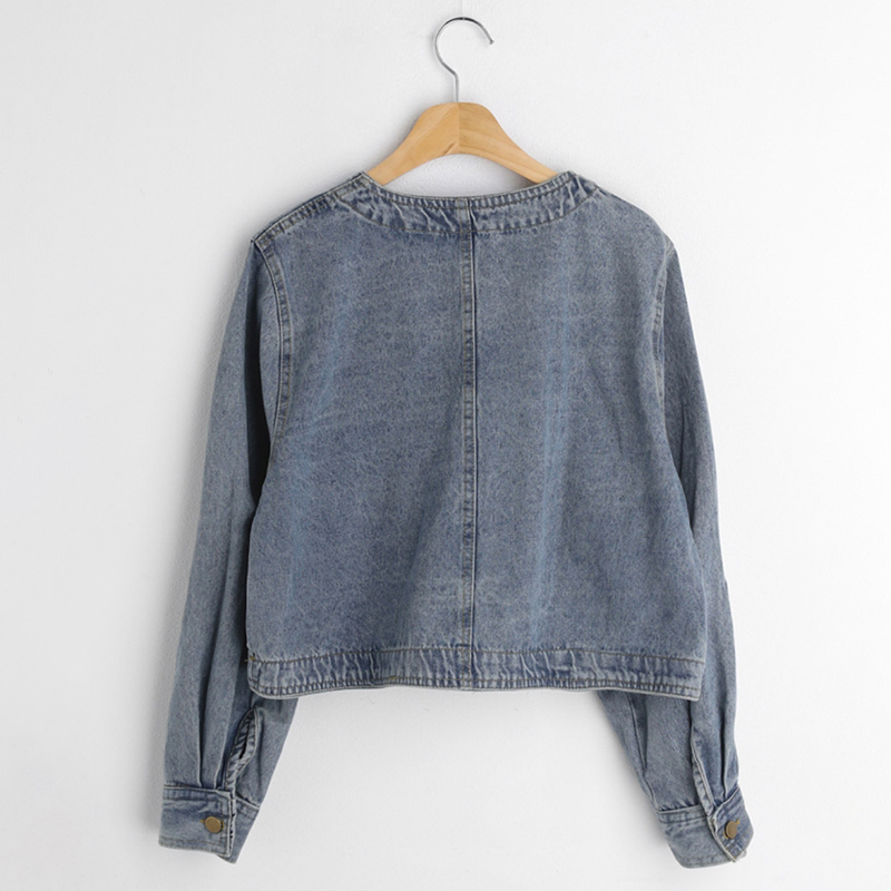 韓系休閒百搭牛仔長袖外套(2色)