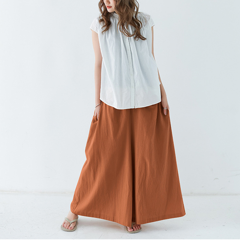 柔軟舒適高腰斜口袋裙褲(12色)