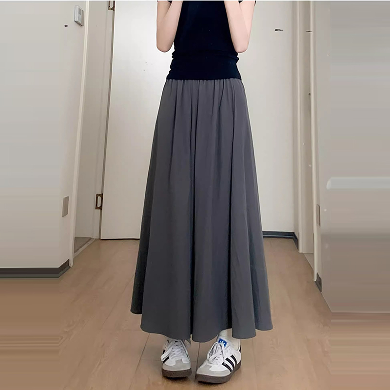 韓系棉麻高腰A字褶皺裙褲(6色)
