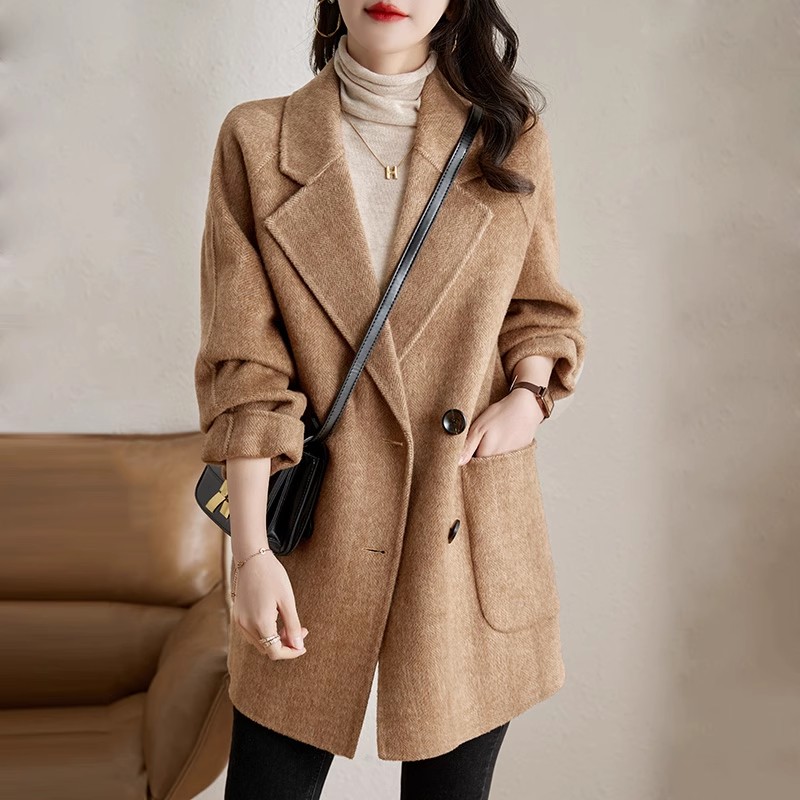 休閒西裝領人字紋長袖外套(4色)