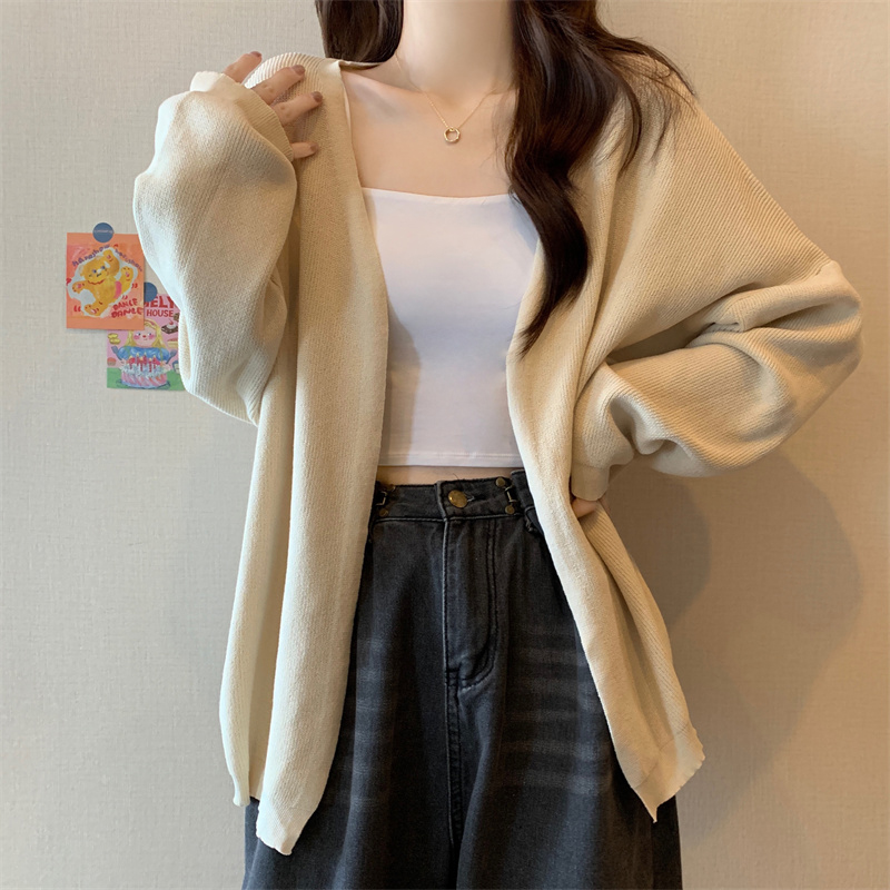 百搭V領長袖針織開襟衫(3色)