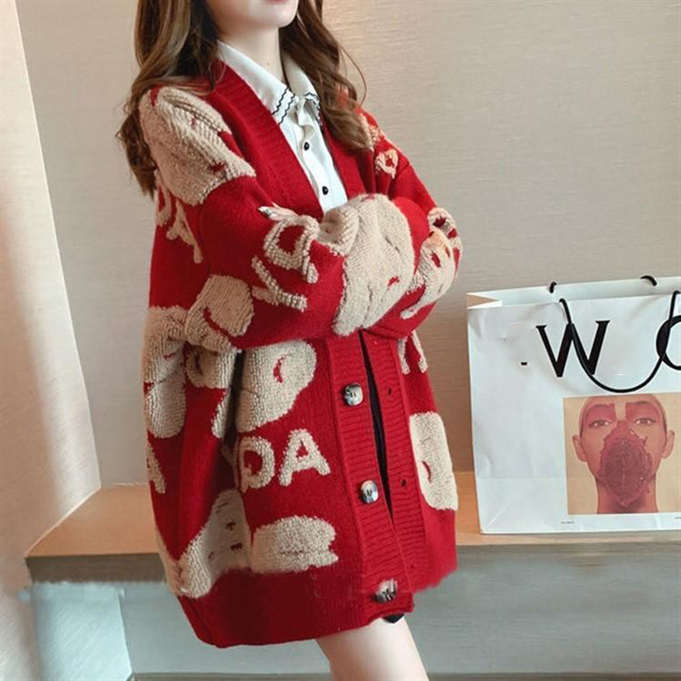 韓系V領長袖針織開襟衫(3色)