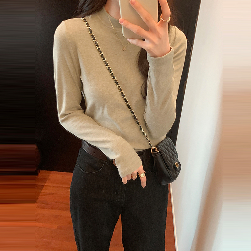 軟糯半高領螺紋針織衫(8色)