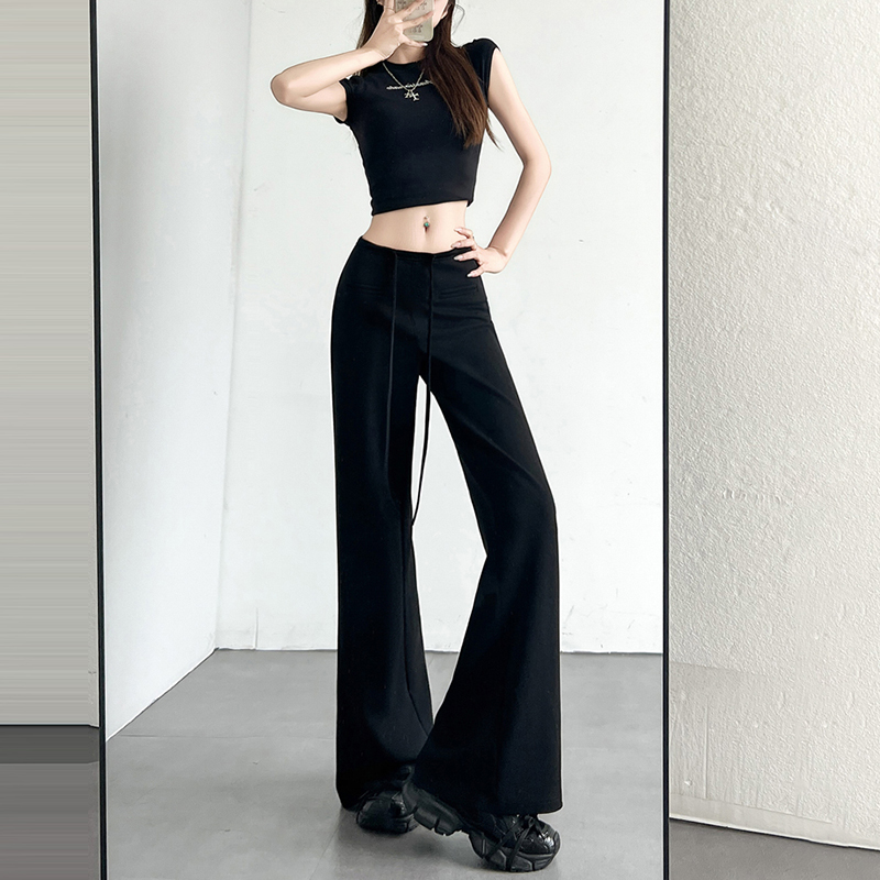 休閒高腰垂感直筒運動褲(3色)