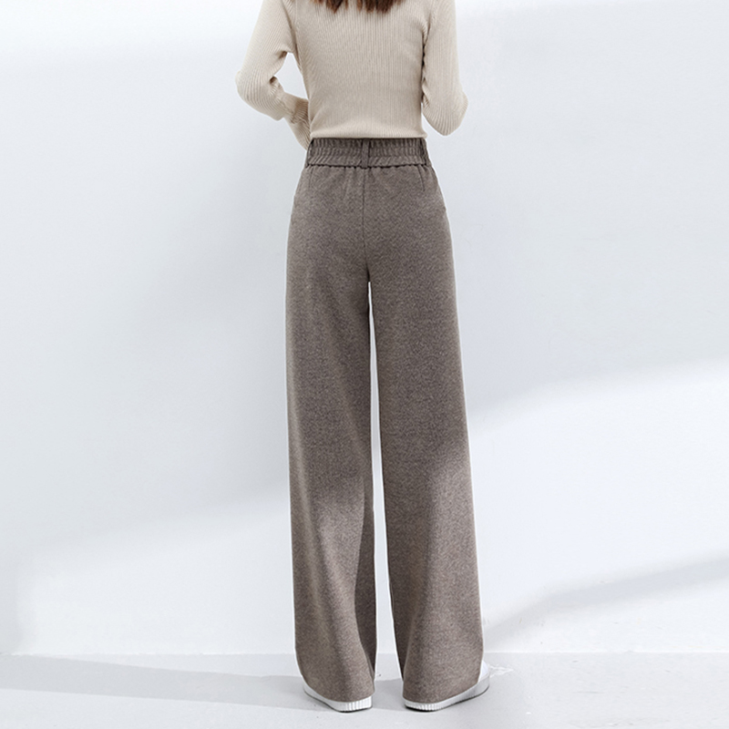 高腰垂感寬鬆拖地直筒闊腿長褲(3色)