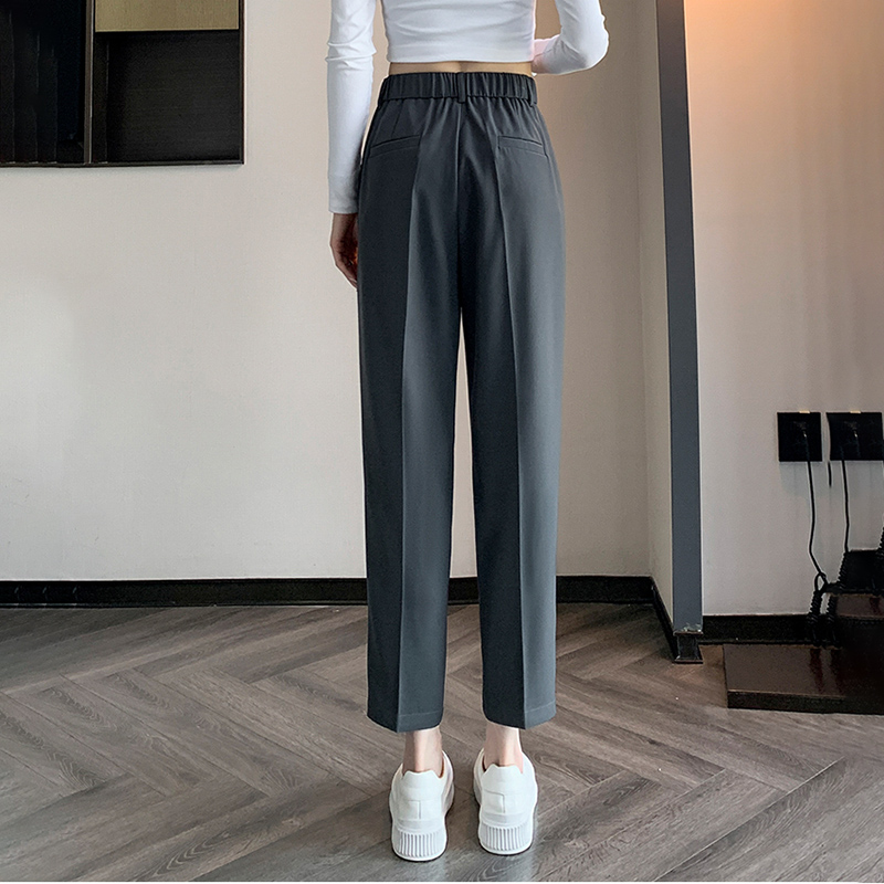 寬鬆高腰垂感煙管八分九分西裝褲(5色)