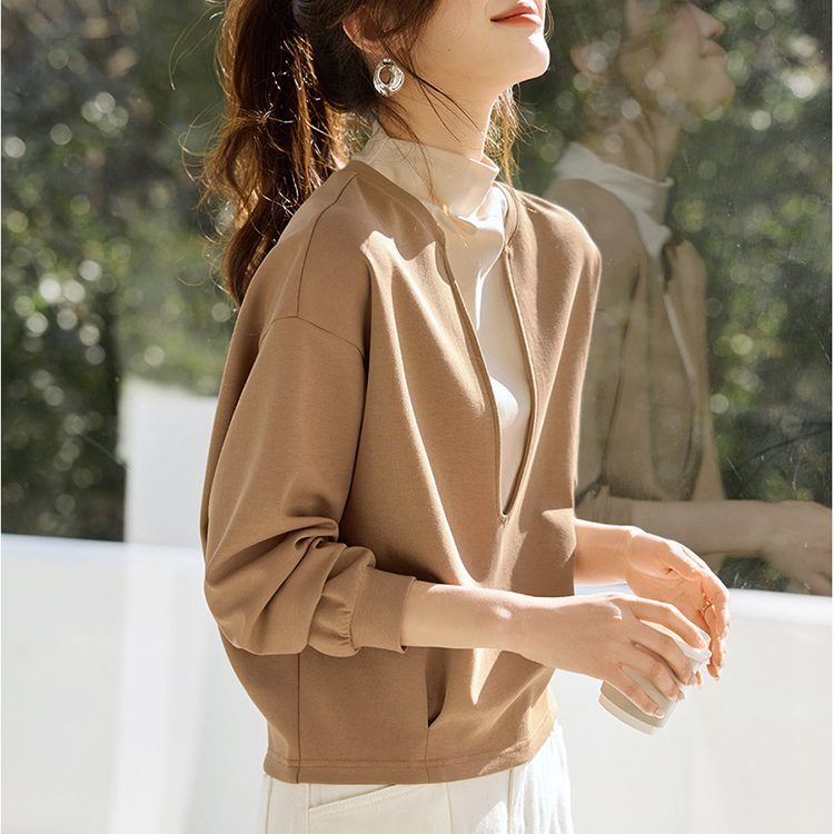 休閒假兩件拼接半高領衛衣