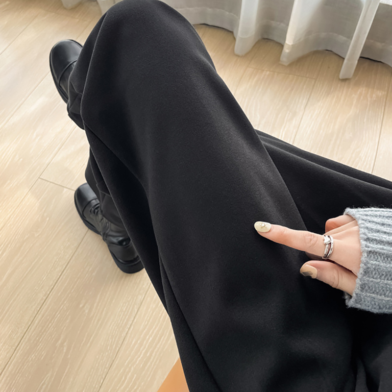 毛呢八分/九分直筒休閒哈倫褲