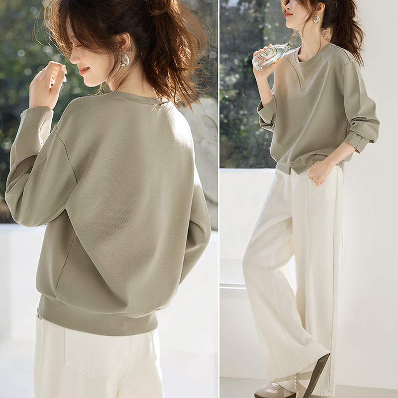 休閒下擺開叉分割設計衛衣