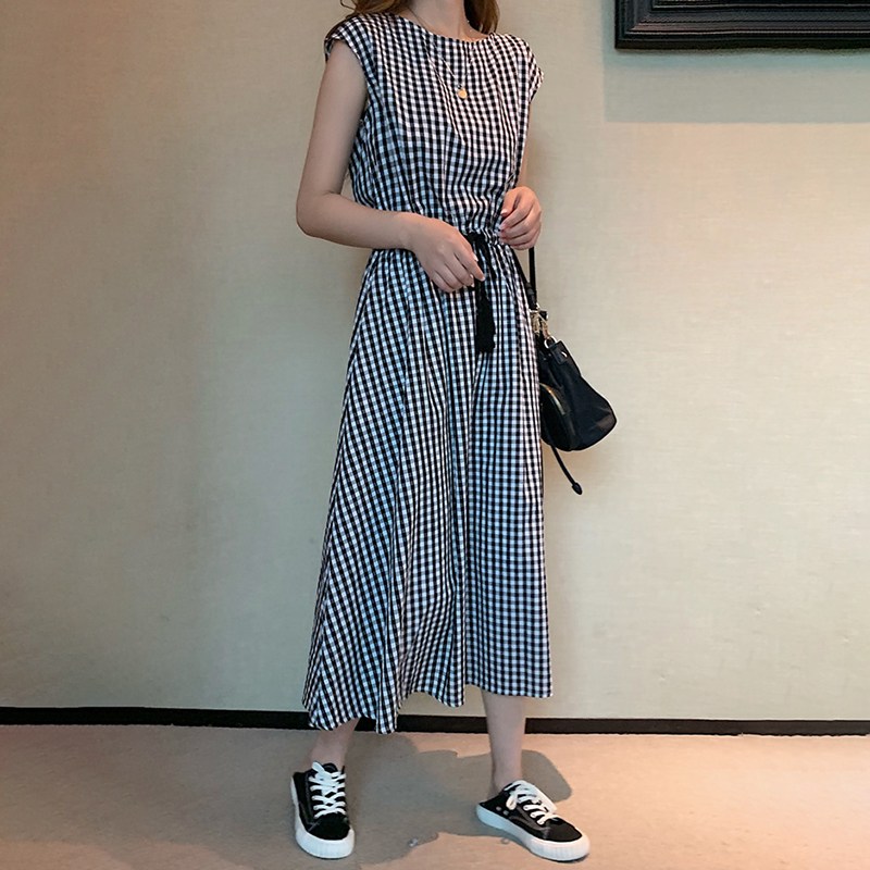 日式簡約文藝可收腰寬鬆棉麻連身裙(9色)