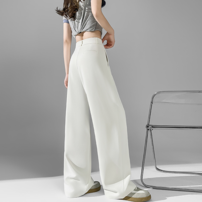 高腰直筒垂感百搭寬腿休閒褲(3色)