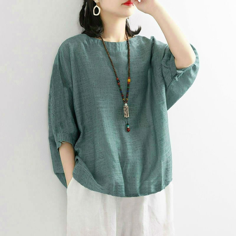 休閒寬鬆蝙蝠衫下擺抽繩T恤(4色)