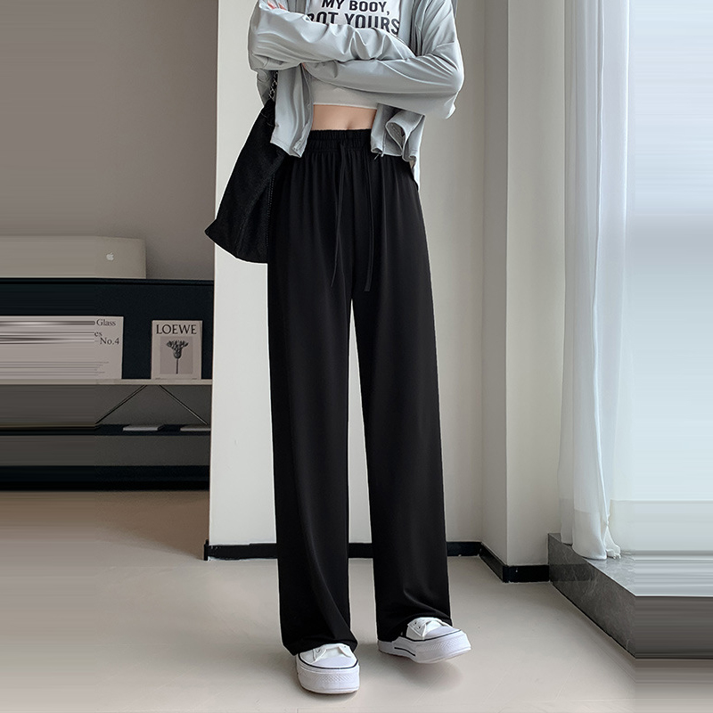 防曬直筒高腰窄版休閒褲(5色)