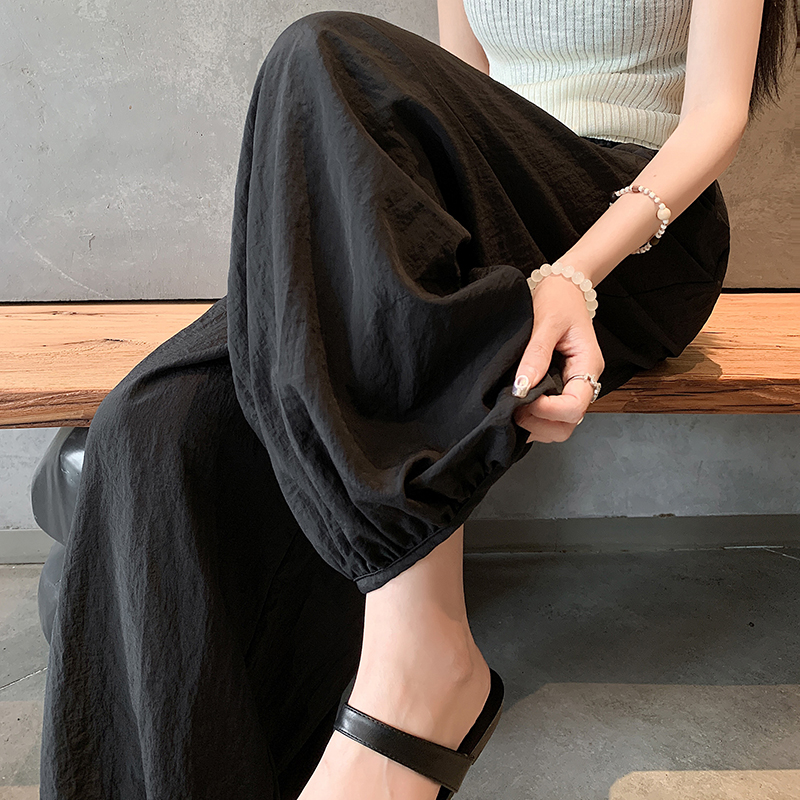 日式冰絲速乾防曬束腳薄款九分蘿蔔褲(3色)