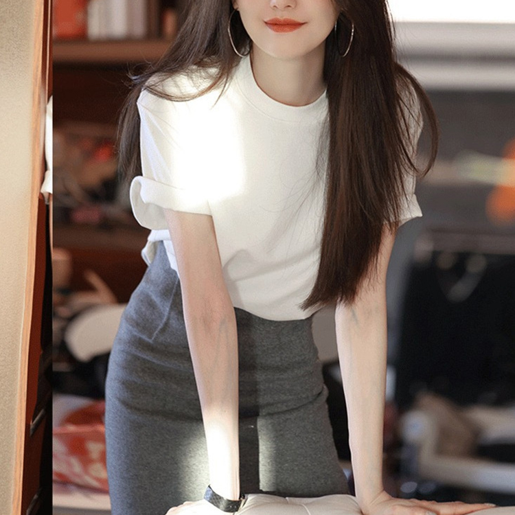 時尚休閒圓領短袖T恤(3色)