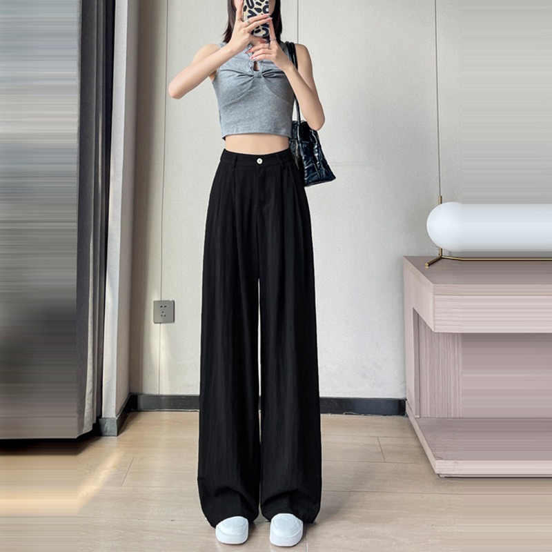 日系慵懶高腰垂感西裝褲(4色)