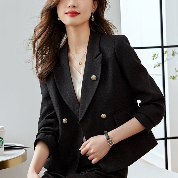 高級感休閒氣質短版西裝外套(3色)