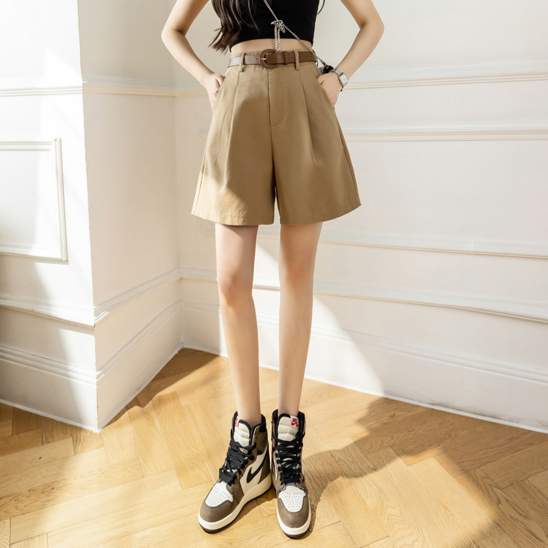 高腰寬鬆A字工裝短褲(4色)