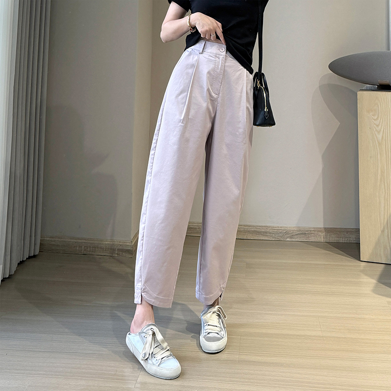 日繫高腰九分微弧奶奶褲(4色)