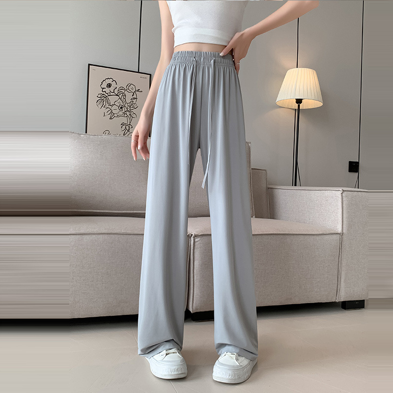 防曬直筒高腰窄版休閒褲(5色)