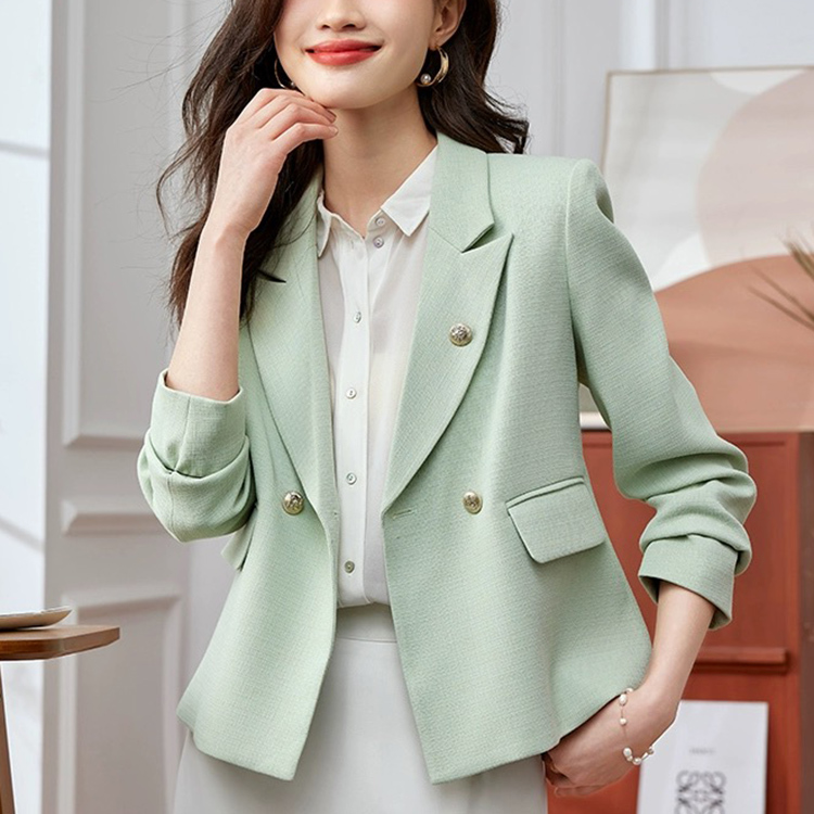 高級感休閒氣質短版西裝外套(3色)