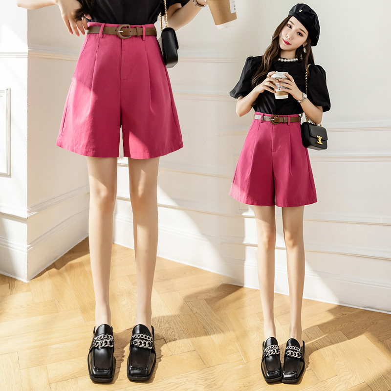 高腰寬鬆A字工裝短褲(4色)