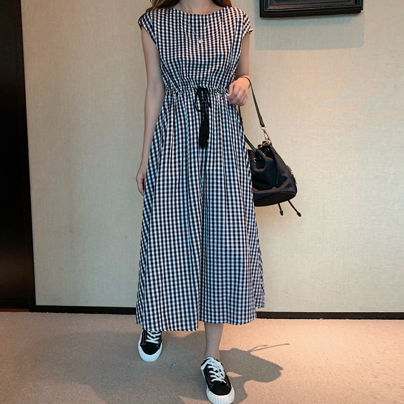 日式簡約文藝可收腰寬鬆棉麻連身裙(9色)