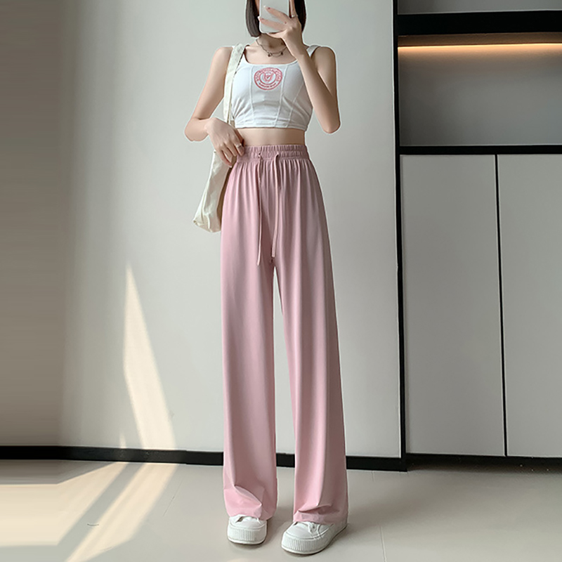 防曬直筒高腰窄版休閒褲(5色)