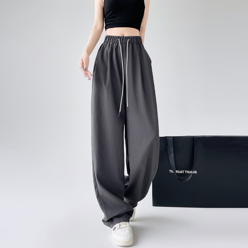 夏季薄款寬鬆BF慵懶風休閒闊腿褲(5色)