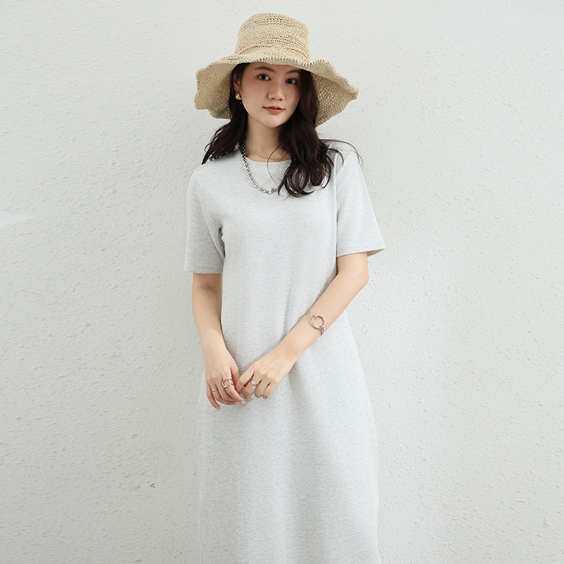 日式優雅圓領連身裙(4色)