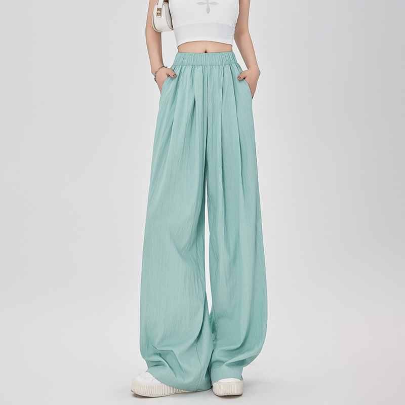 高腰薄款冰絲晾感山本闊腿褲(6色)