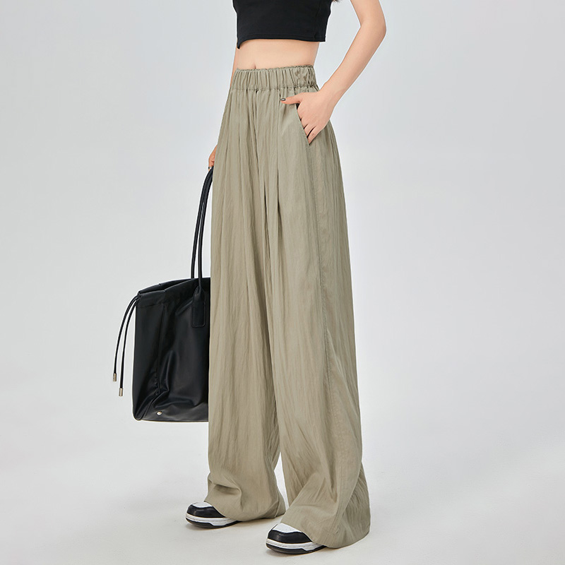 高腰薄款冰絲晾感山本闊腿褲(6色)