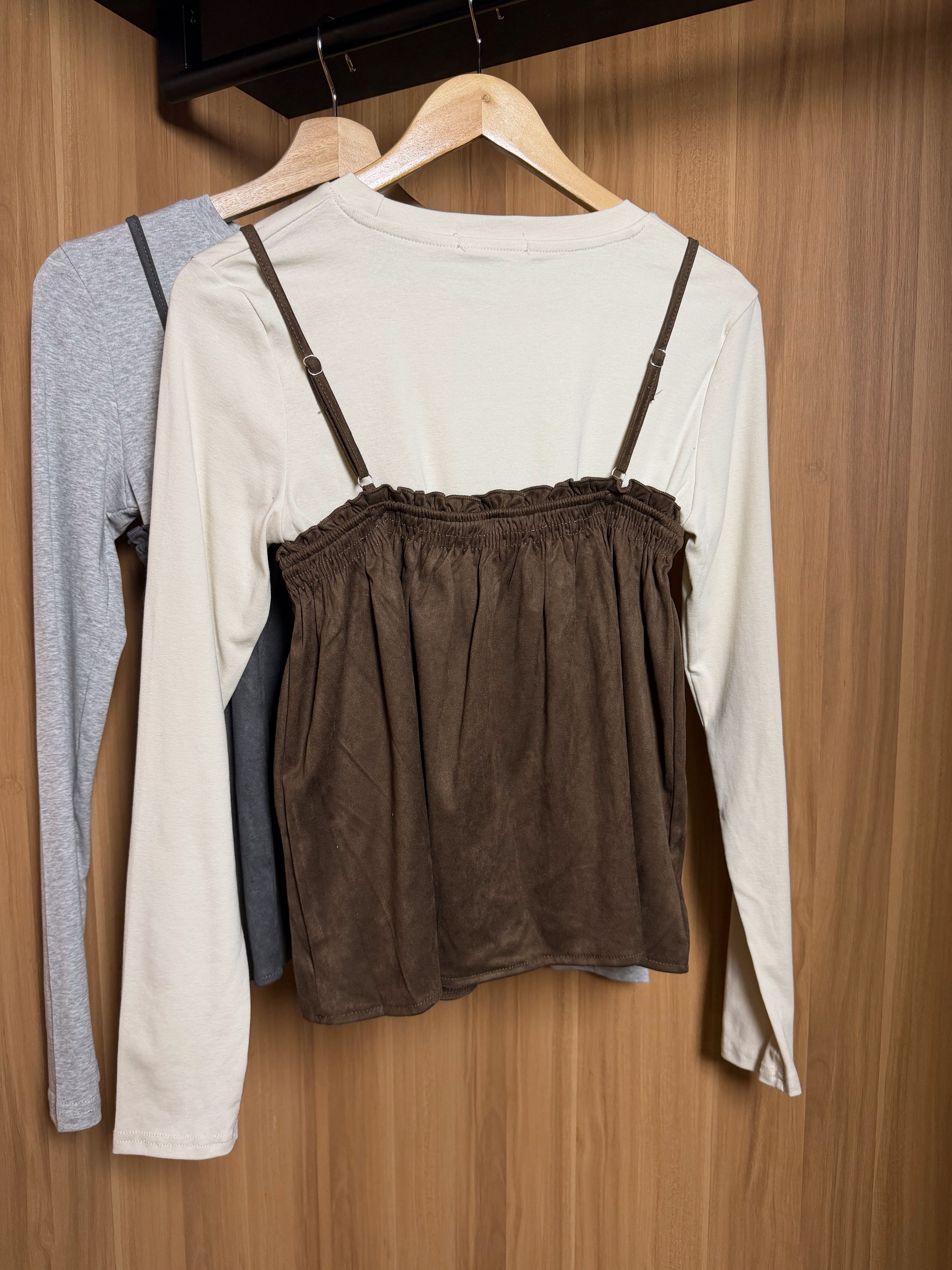 BT1150 HAZEL SUEDE CAMI SET 