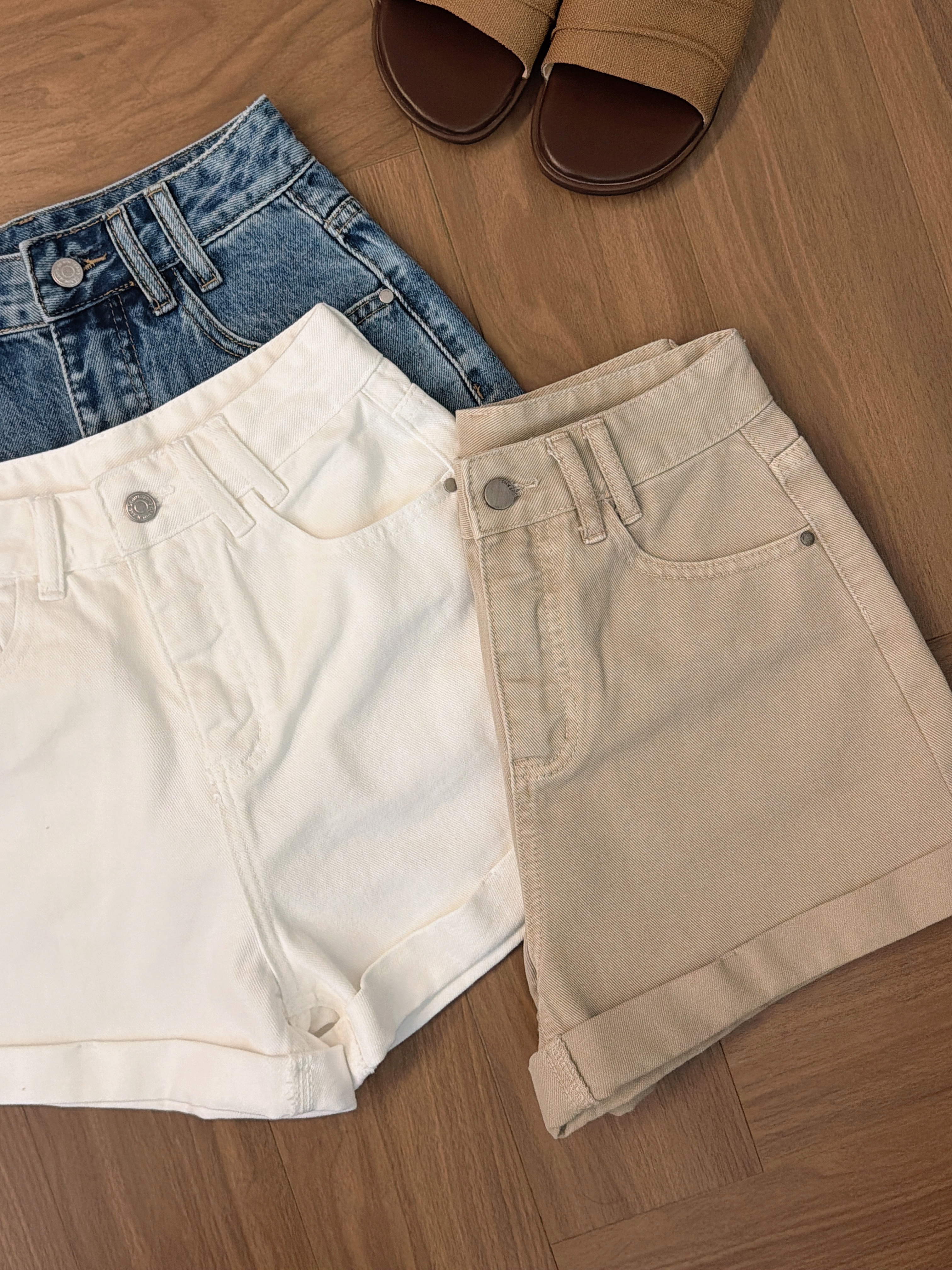 MYFB589  NOVA FOLDED DENIM SHORTS