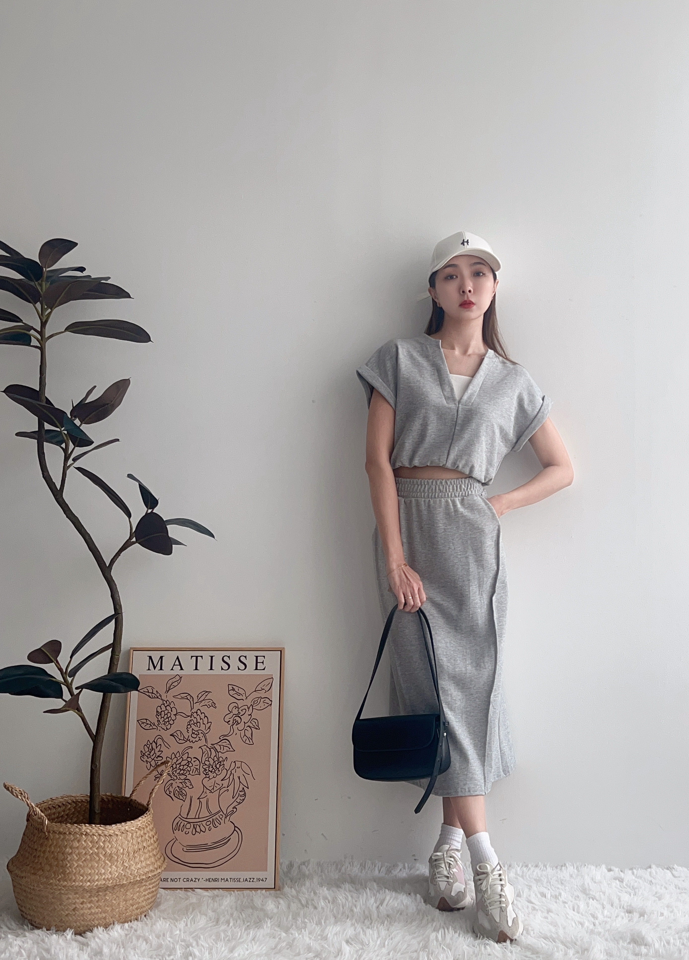 S70424 NAVIER CASUAL SKIRT SET