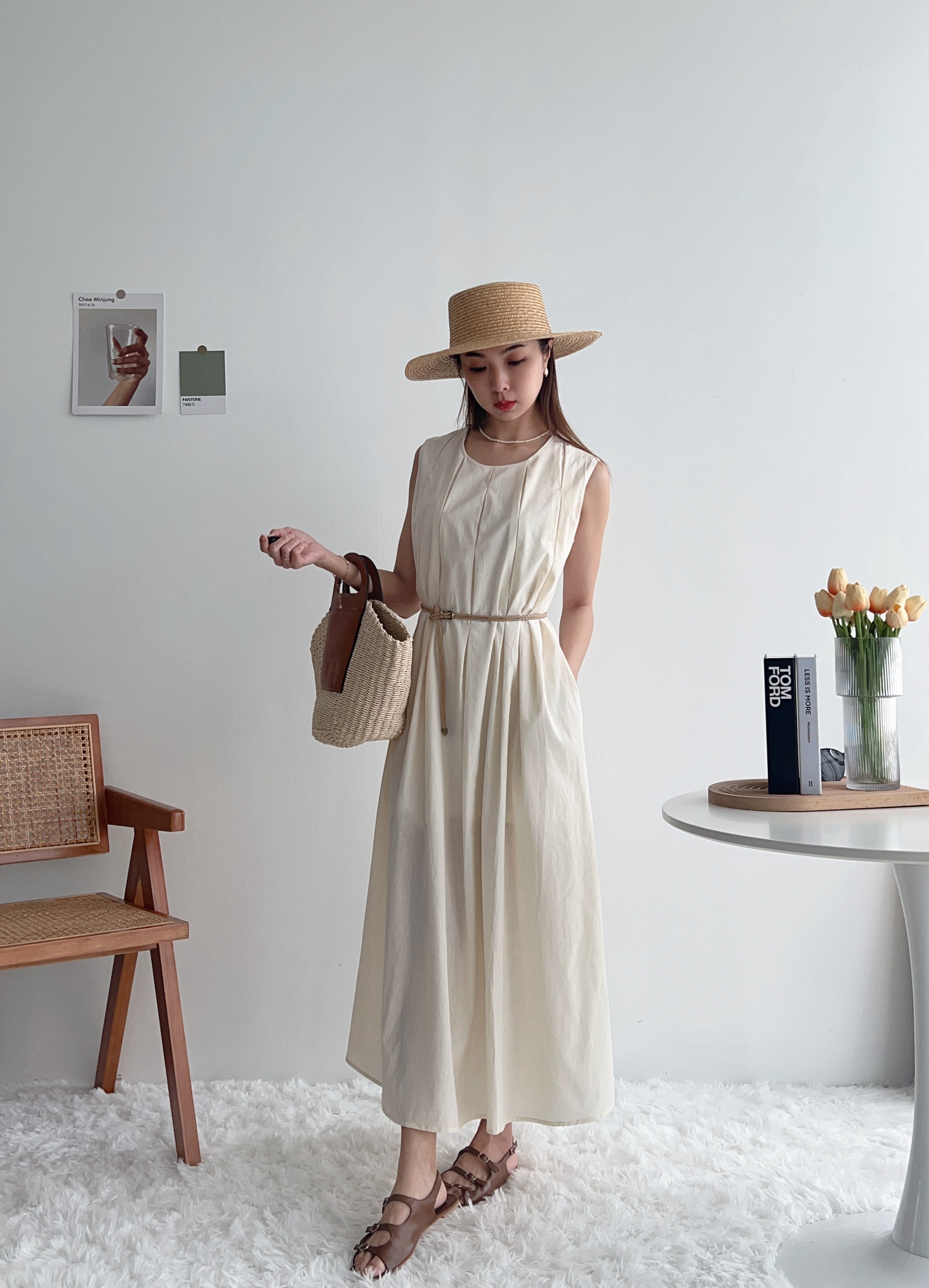 D70334 BYLYTHE PLEATED FLARE DRESS