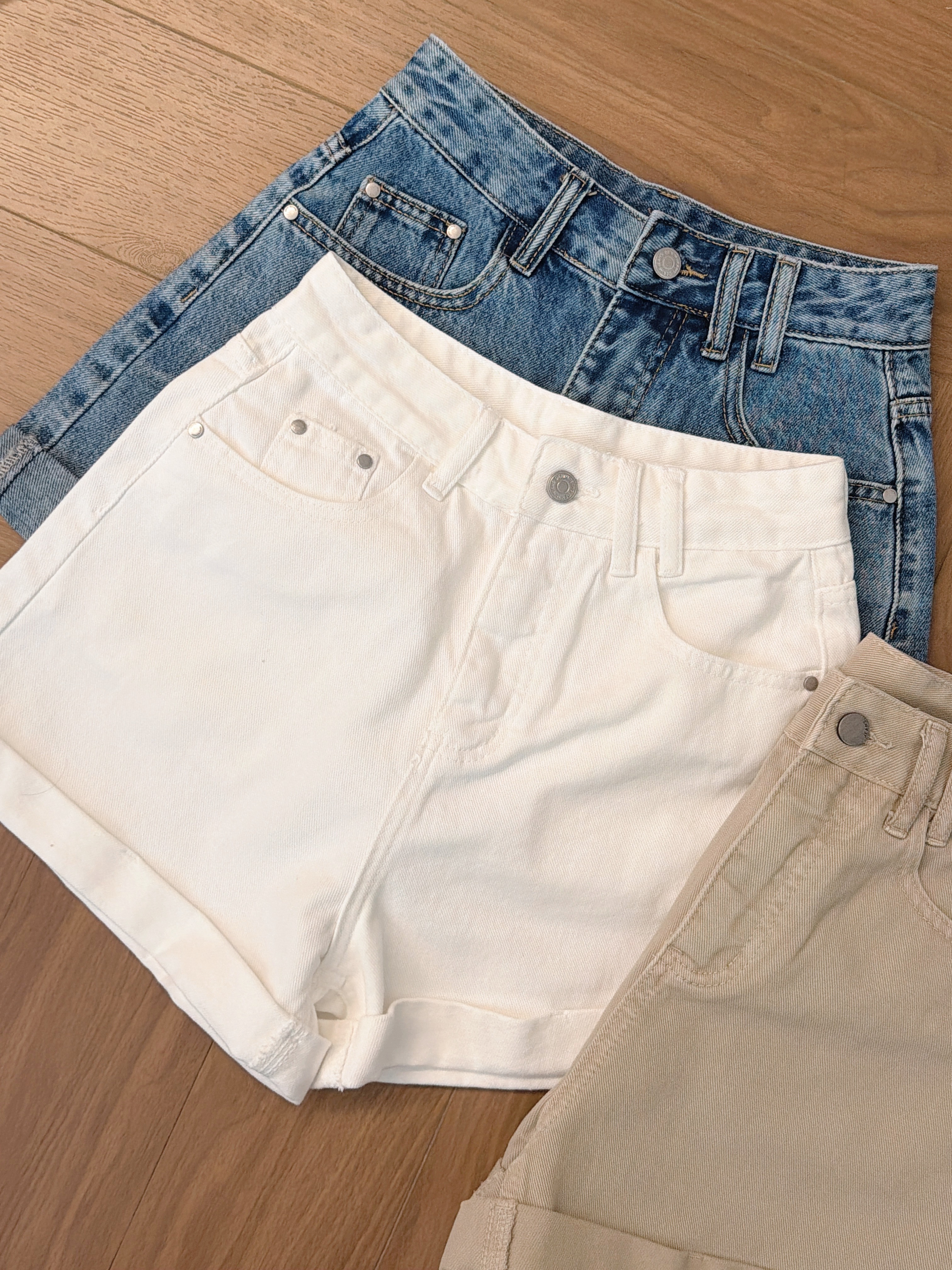 MYFB589  NOVA FOLDED DENIM SHORTS