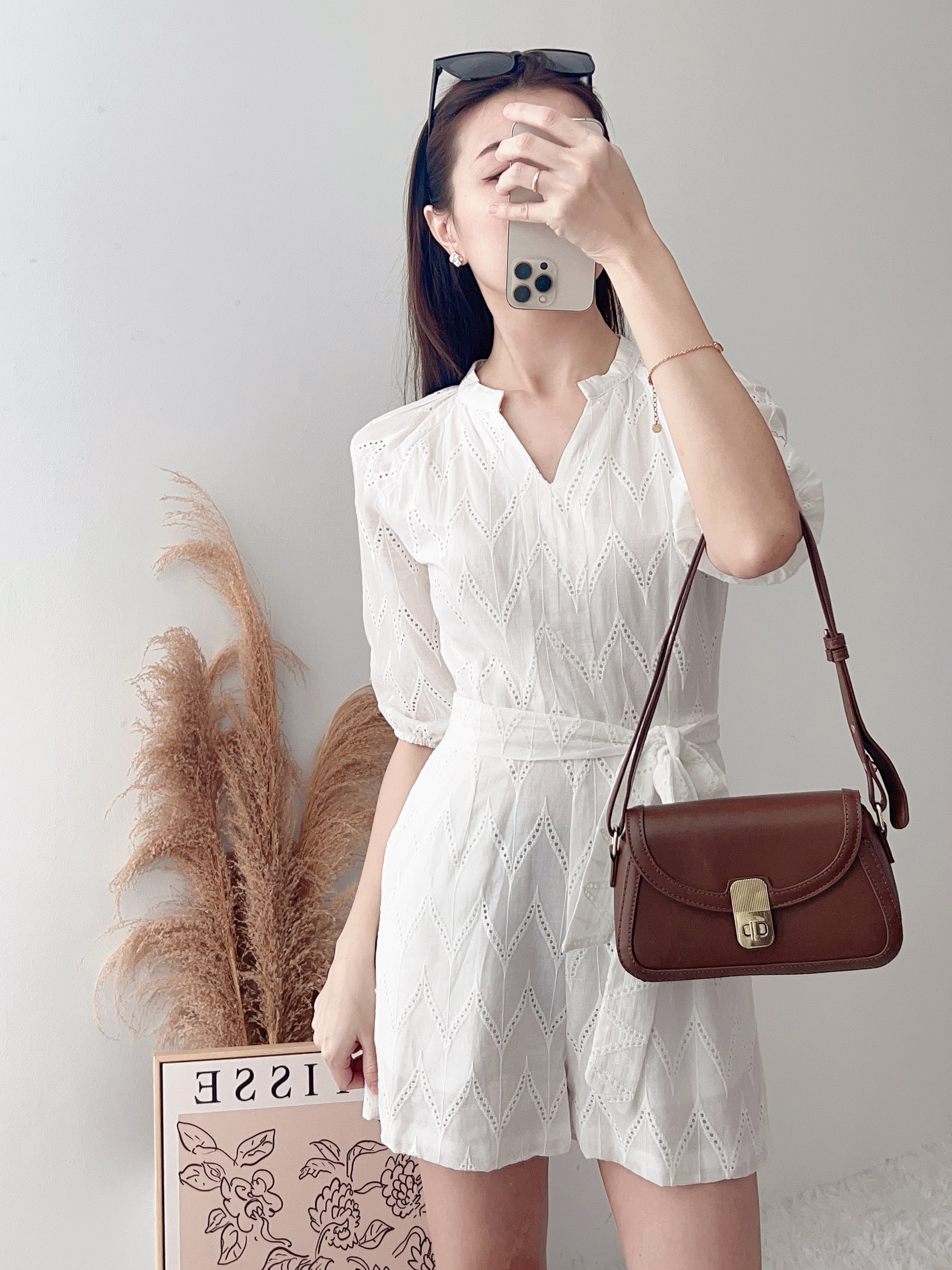 D7697 FESTIVE BELTED CROCHET JUMPER