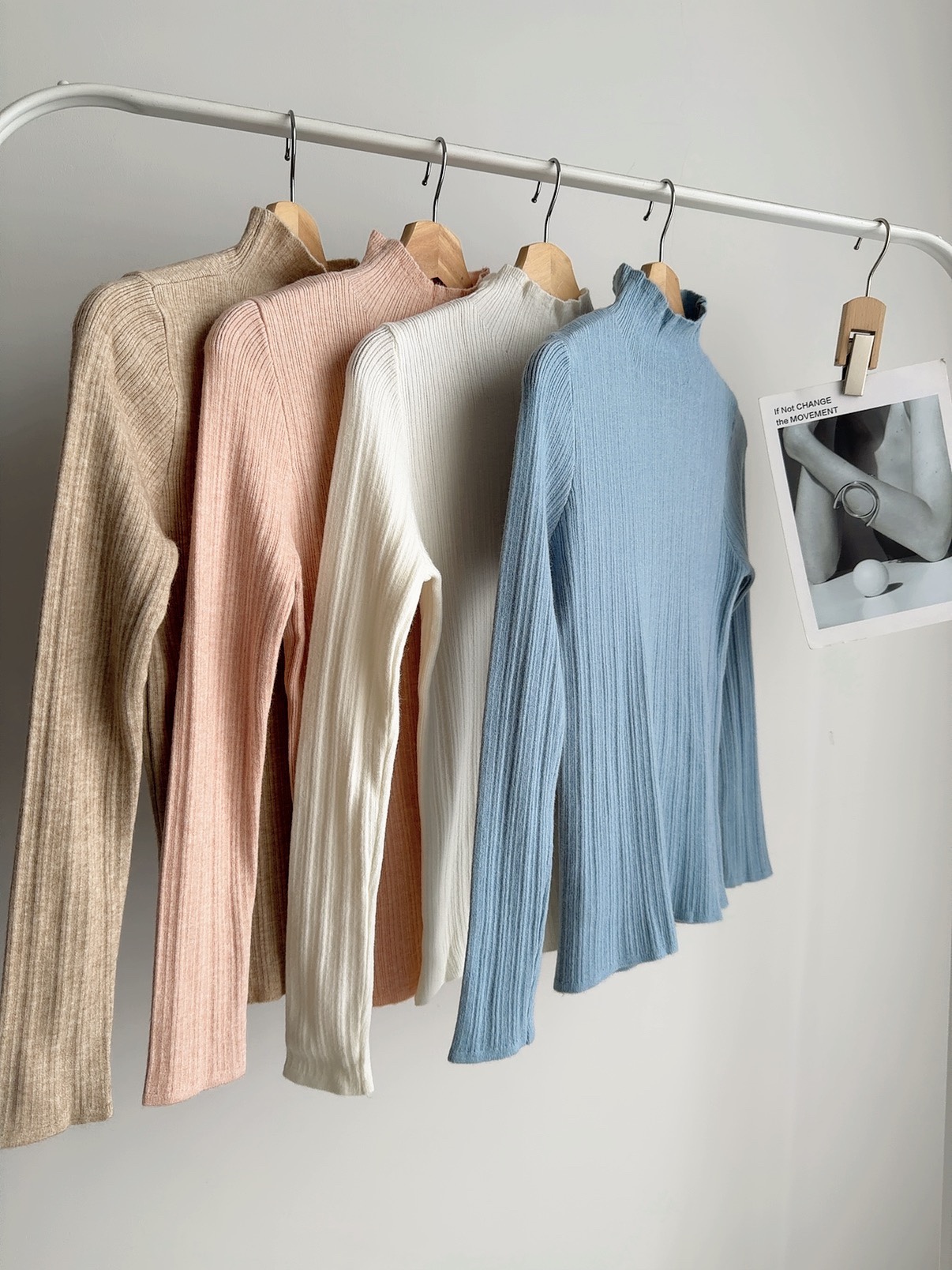 T72602 ARIE HIGH NECK RIB KNIT