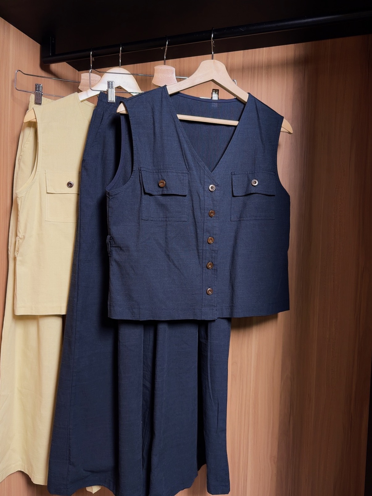 KKS1607 YUNA V NECK SHIRT SET