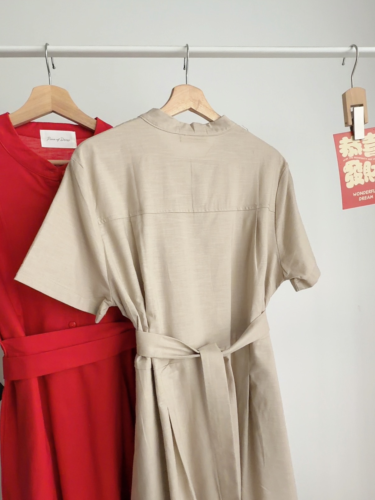 D72699 FAYE LINEN CROSS WAIST DRESS