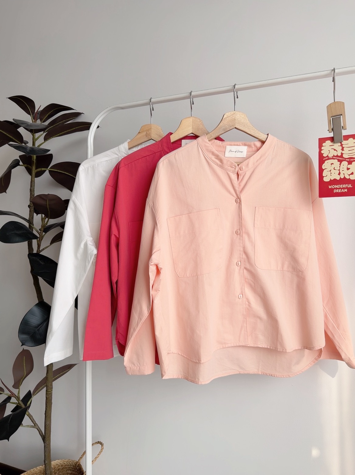 T72749 LYNA MANDARIN COLLAR SHIRT