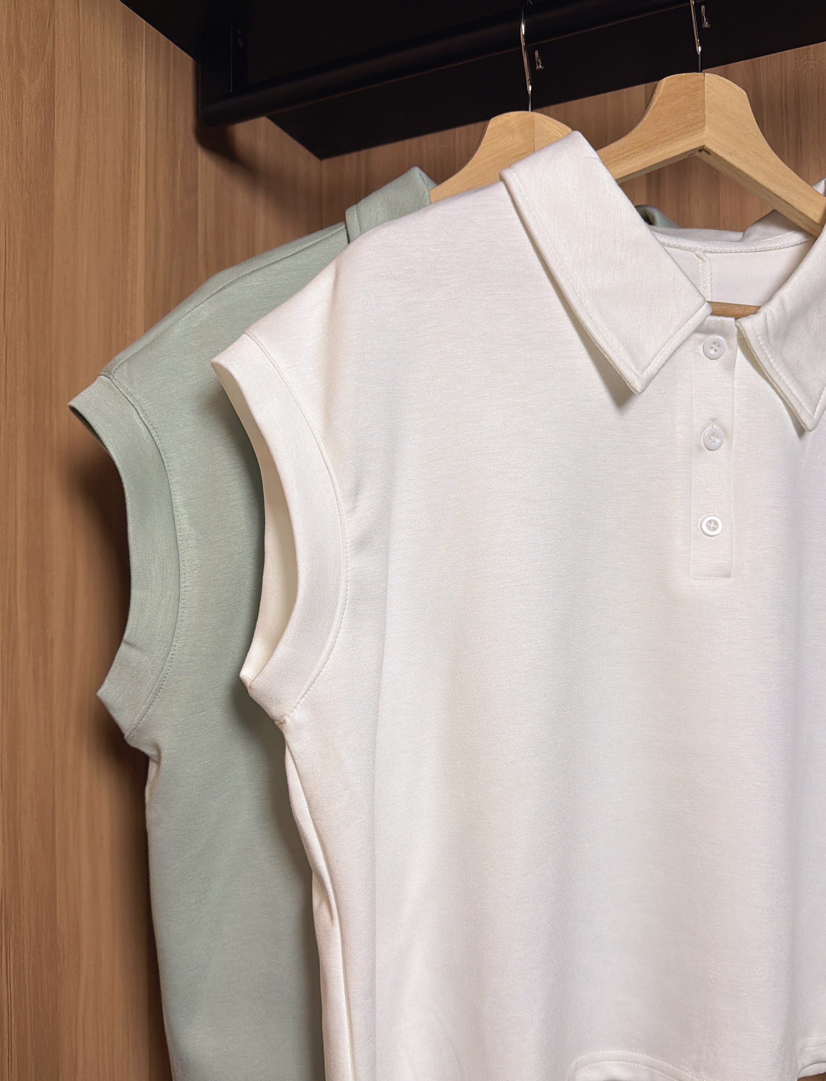 KDT6108 FIORA AIR POLO COLLAR TOP