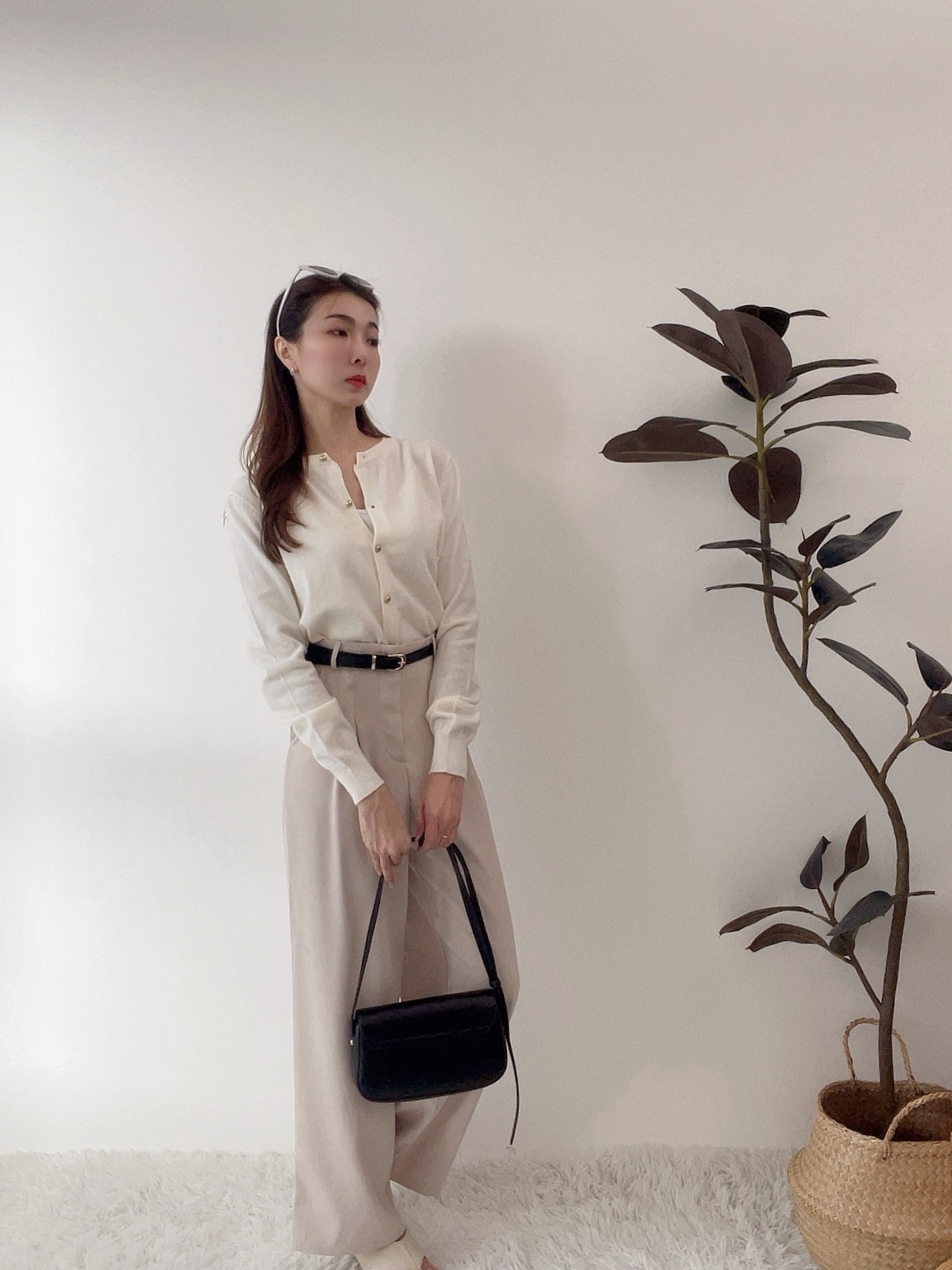 B70600 BAYRE BELTED STRAIGHT CUT TROUSER