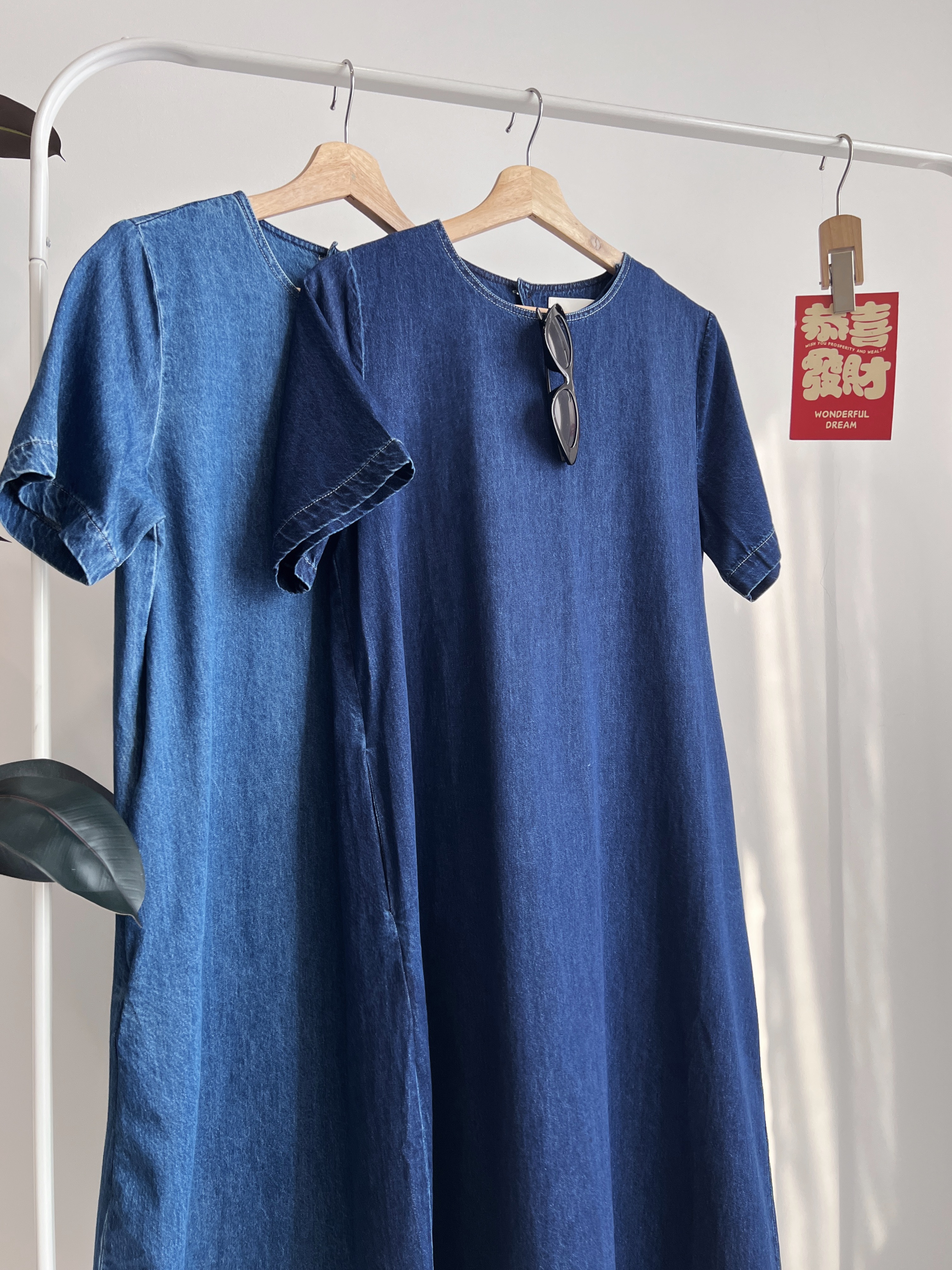D72753 ALINA RELAX DENIM DRESS