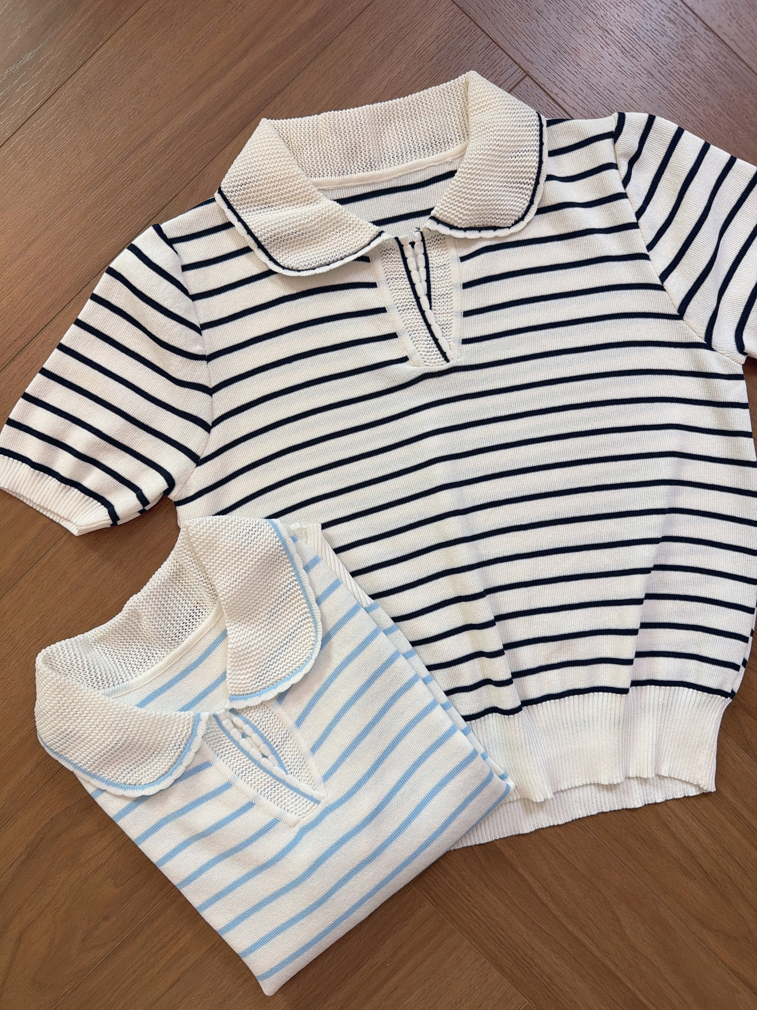 ZSJT1621 VIVIEN STRIPE KNIT POLO