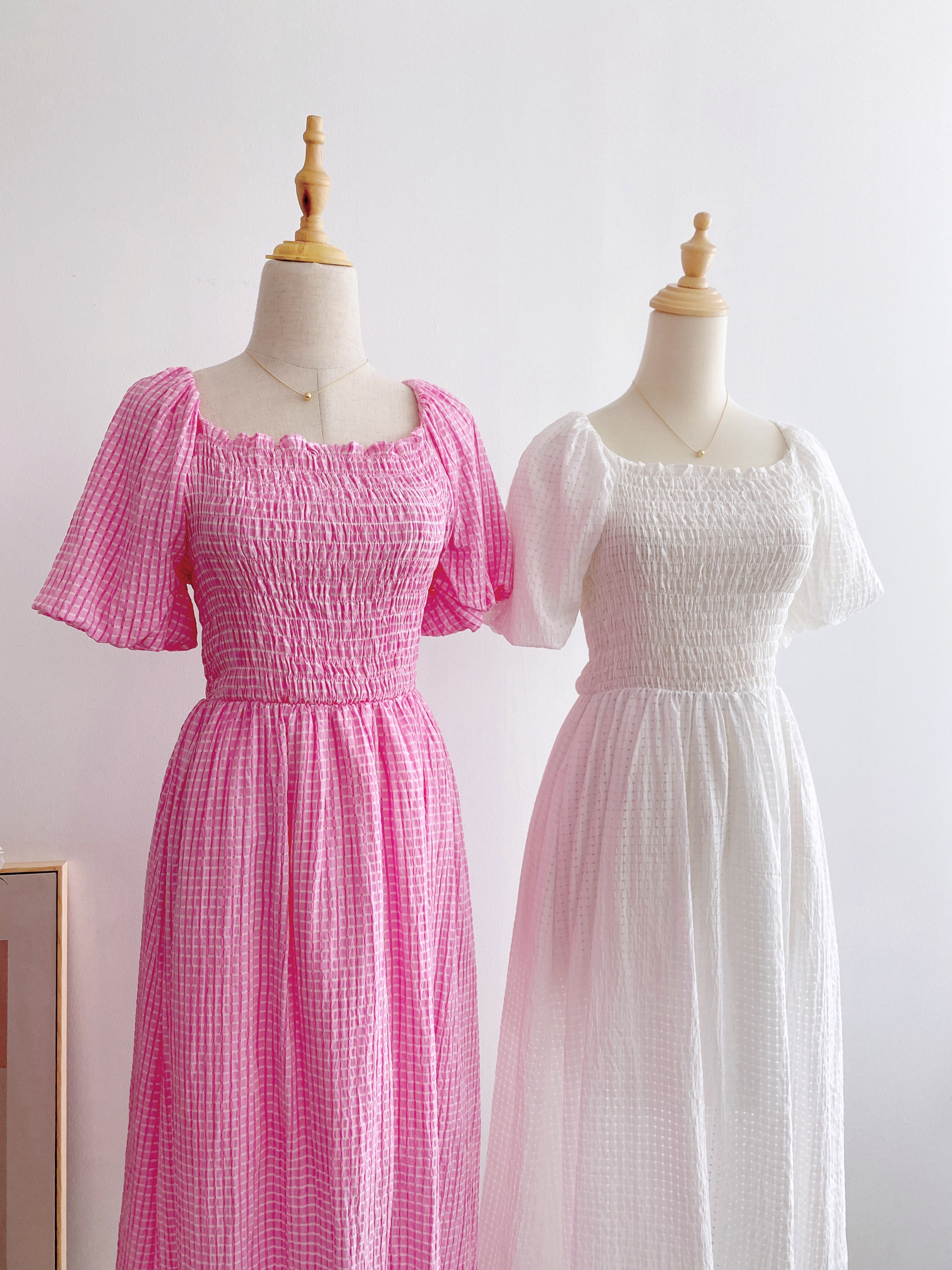 D7265 PREMIUM GATHERED WAIST MIDI DRESS