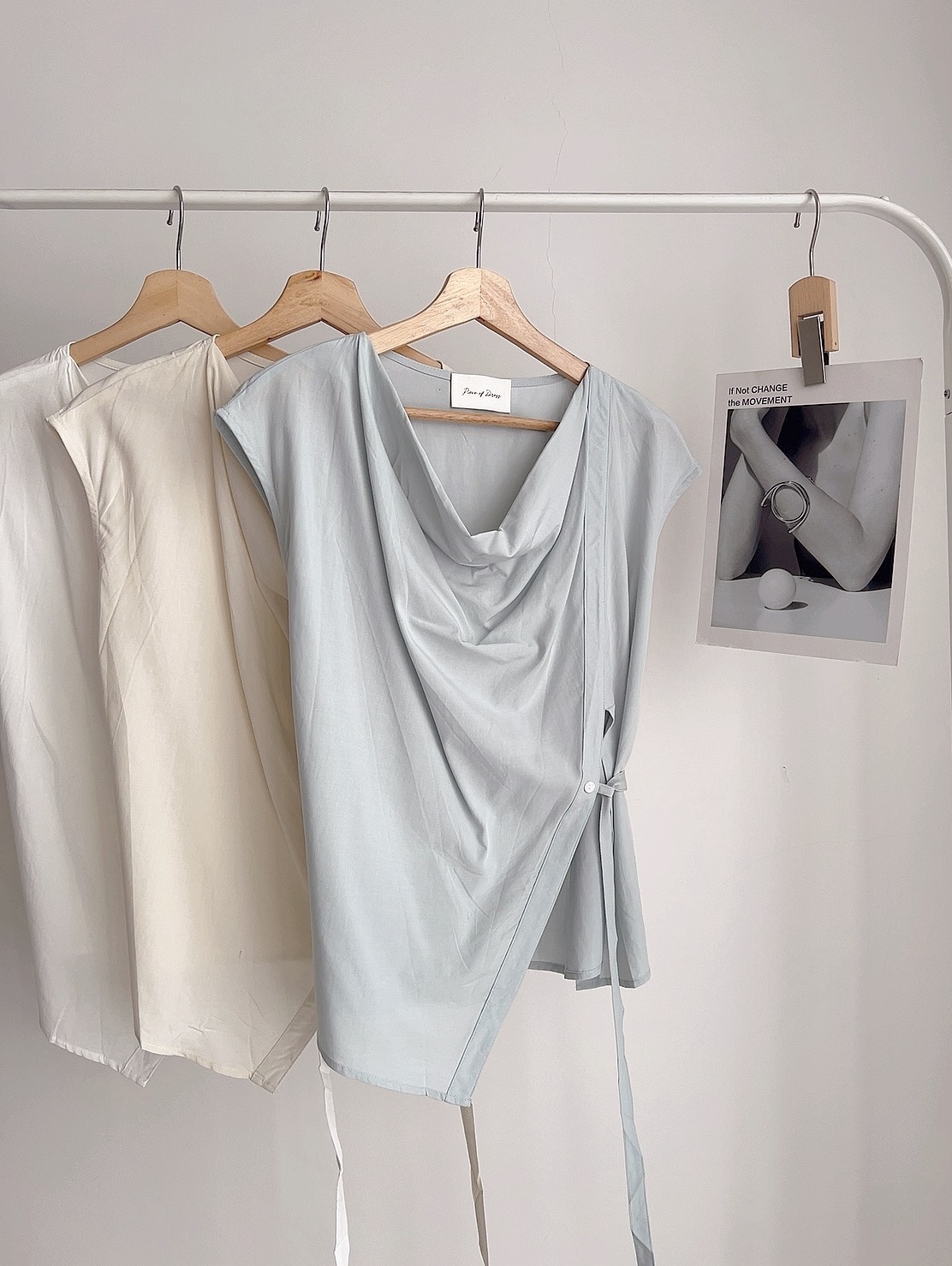 T72466 MOYA KR DESIGN DRAPPED BLOUSE