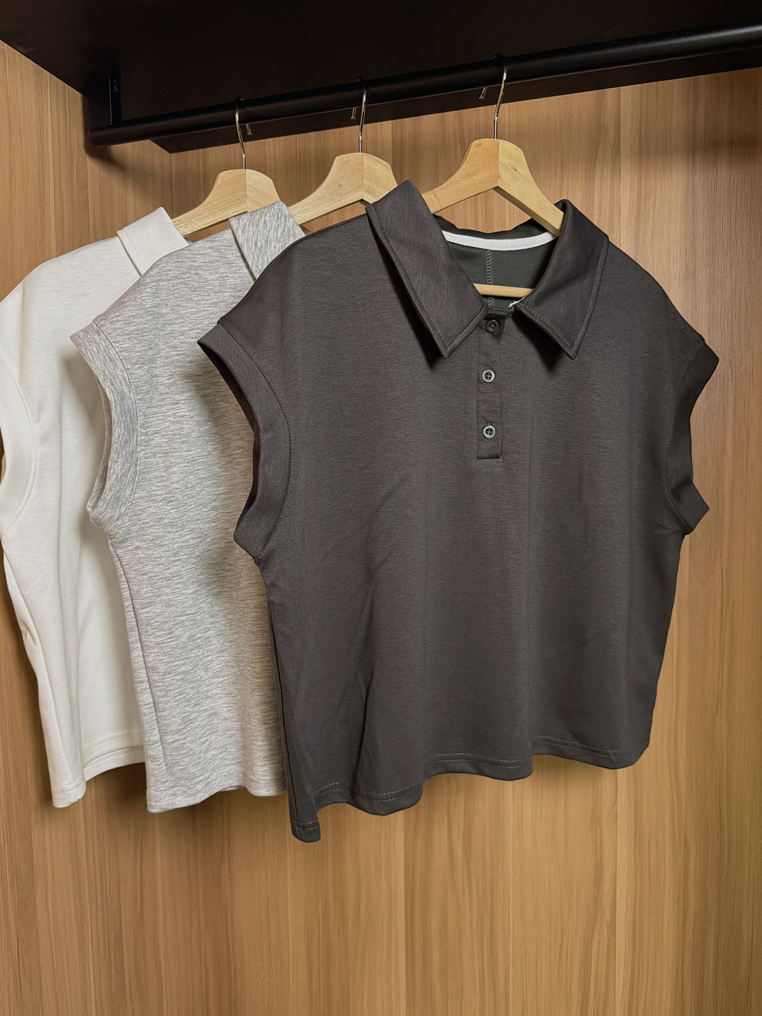 KDT6108 FIORA AIR POLO COLLAR TOP