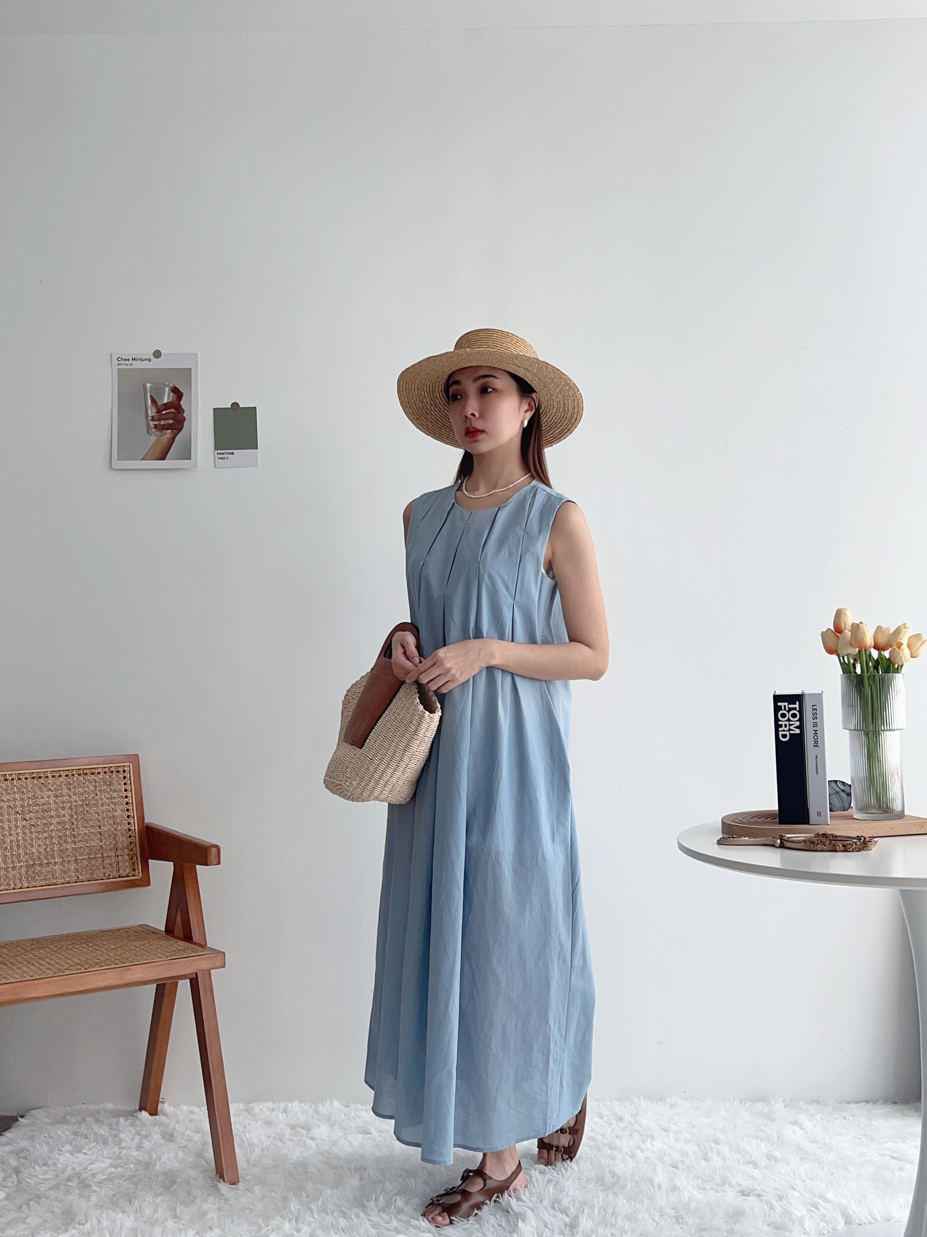 D70334 BYLYTHE PLEATED FLARE DRESS